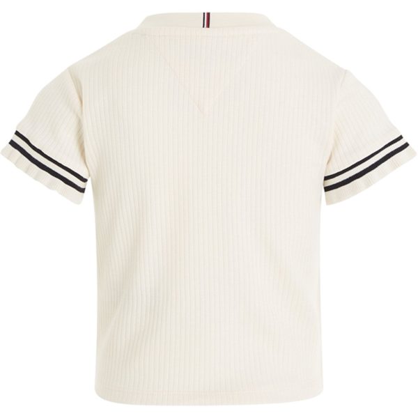 Tommy Hilfiger Ruffle Rib Strik Top Calico on Sale