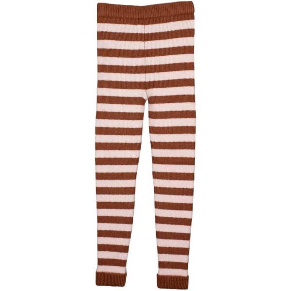 Fliink Carob Brown Striped Benna Rib Leggings Supply