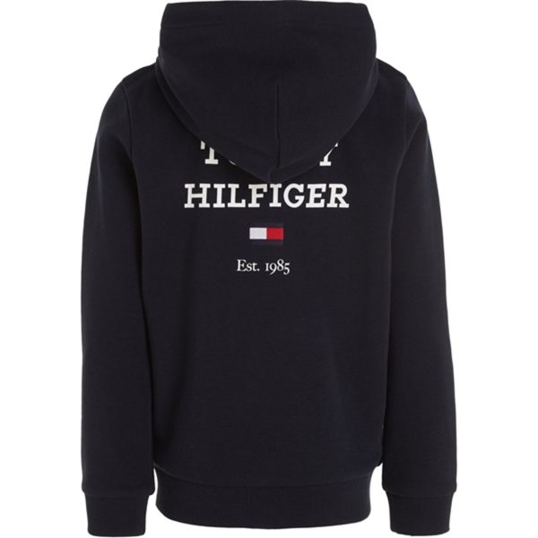 Tommy Hilfiger Th Logo Full Zip Hoodie Desert Sky Online Hot Sale