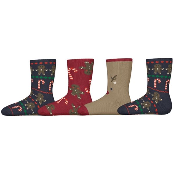 Name it Jester Red Richristmas Strømper 4-pak Supply