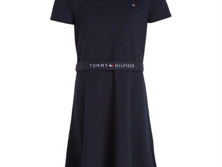 Tommy Hilfiger Essential Skater Kjole Desert Sky Discount