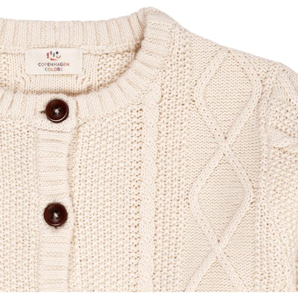 Copenhagen Colors Cream Strikket Cardigan on Sale