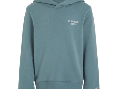 Calvin Klein CKJ Stack Logo Hoodie Goblin Blue Fashion