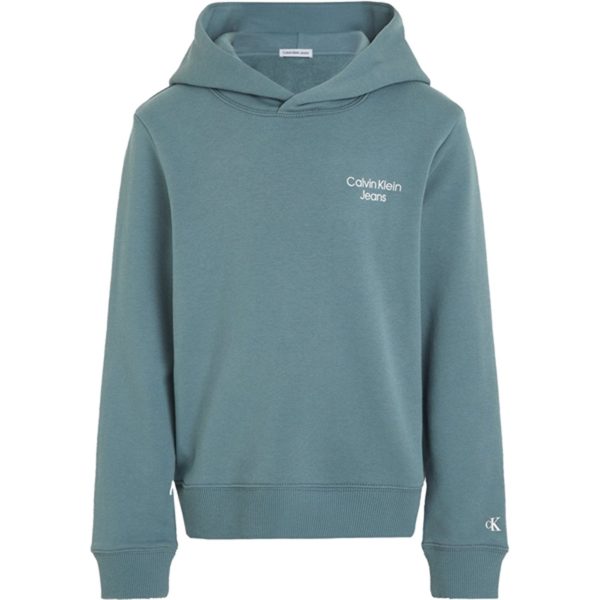 Calvin Klein CKJ Stack Logo Hoodie Goblin Blue Fashion