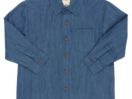 Copenhagen Colors Lt Denim Blue Denim Classic Skjorte For Sale