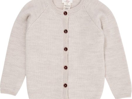 Copenhagen Colors Pale Cream Melange Merino Strikket Cardigan For Sale