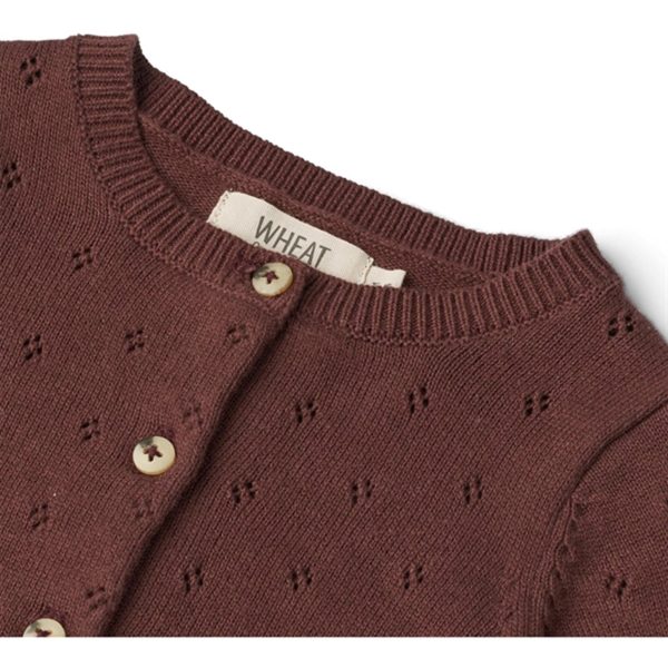 Wheat Aubergine Strik Cardigan Maia For Cheap