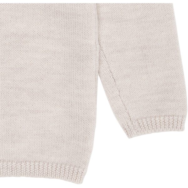 Copenhagen Colors Pale Cream Melange Merino Strikket Cardigan For Sale