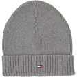 Tommy Hilfiger Small Flag Beanie Light Grey Heather Online Hot Sale