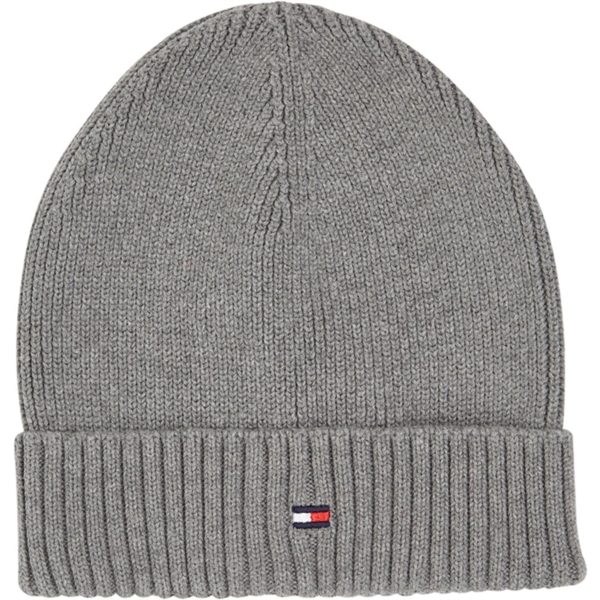 Tommy Hilfiger Small Flag Beanie Light Grey Heather Online Hot Sale