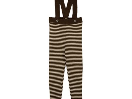 Fliink Chicory Coffee W. Sand Stripes Favo Leggings Med Seler For Sale