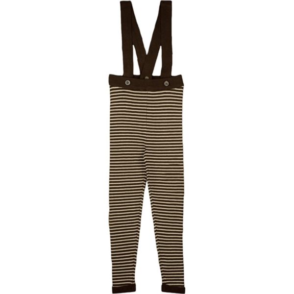 Fliink Chicory Coffee W. Sand Stripes Favo Leggings Med Seler For Sale