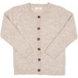 Copenhagen Colors Pale Cream Melange Merino Classic Rib Cardigan on Sale