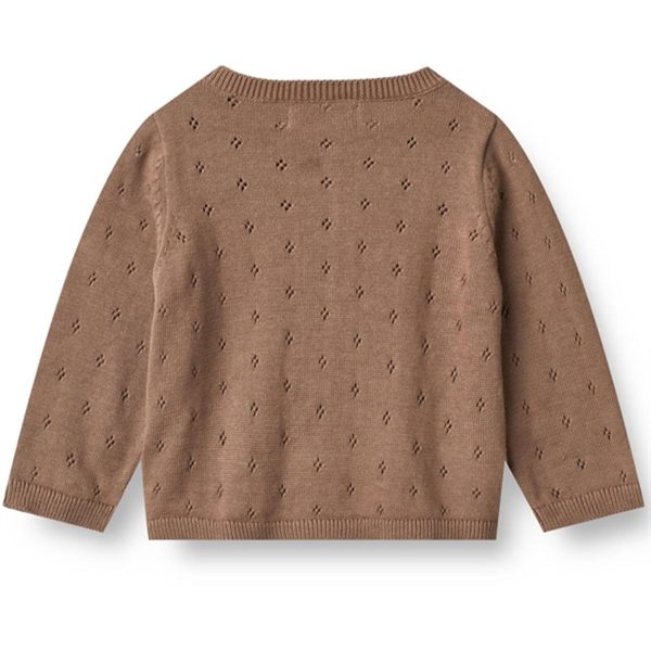 Wheat Cocoa Brown Strik Cardigan Maia Online Sale