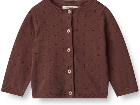 Wheat Aubergine Strik Cardigan Maia For Cheap