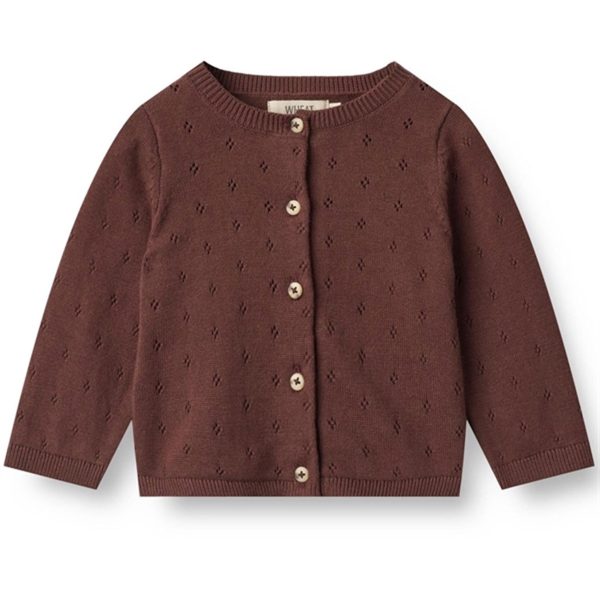 Wheat Aubergine Strik Cardigan Maia For Cheap