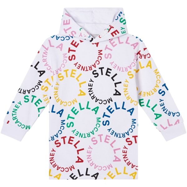 Stella McCartney White Colourful Kjole Sale