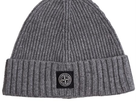 Stone Island Cap Melange Dark Grey Discount