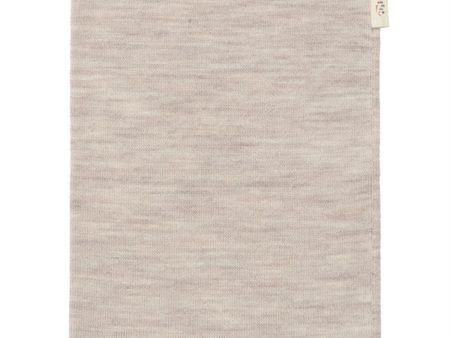 Copenhagen Colors Pale Cream Melange Merino Uld Strikket Halsedisse Hot on Sale