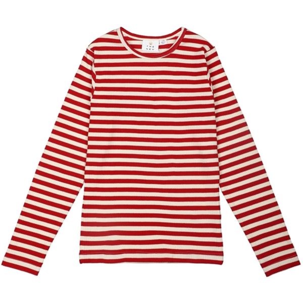 The New Mars Red Fie Rib Bluse For Cheap