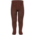 Cóndor Strømpebukser Rib Basis Brown Cheap