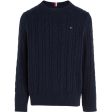 Tommy Hilfiger Essential Cable Striktrøje Desert Sky Supply