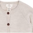 Copenhagen Colors Pale Cream Melange Merino Strikket Cardigan For Sale