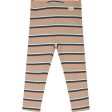 Petit Piao® Cafè Rose Soft Sand Denim Blue Leggings Modal Multi Striped Cheap