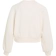 Tommy Hilfiger Logo Crew Sweatshirt Ancient White Online Sale