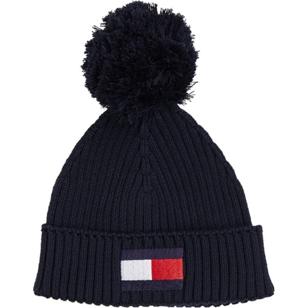 Tommy Hilfiger Big Flag Pom Pom Beanie Space Blue Online