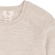 Copenhagen Colors Pale Cream Melange Merino Classic Rib Bluse Hot on Sale