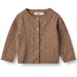 Wheat Cocoa Brown Strik Cardigan Maia Online Sale