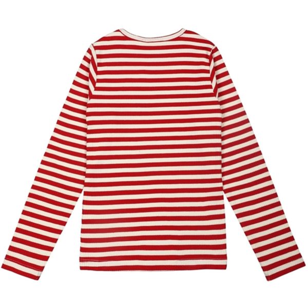 The New Mars Red Fie Rib Bluse For Cheap