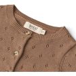 Wheat Cocoa Brown Strik Cardigan Maia Online Sale