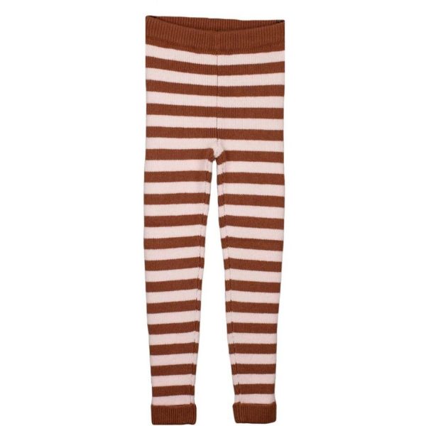 Fliink Carob Brown Striped Benna Rib Leggings Supply